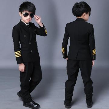 Children Pilot uniform Airline Captain boy Overalls Air Force Kids Winter