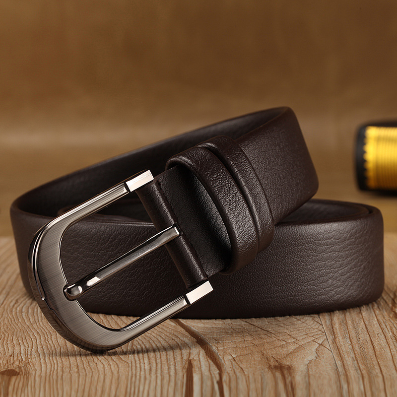 New Designer Belts Men High Quality Luxury Brand Leather Belt Pin Buckle Black Business Trouser Strap Cinturones Hombre Cinto