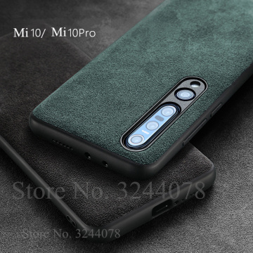 Italian Suede Like Fabrics Leather Back Cover for Xiaomi Mi 10 10 Pro 9 8 6 Cases Luxury Phone Housing Shell Case for Mi10 Pro