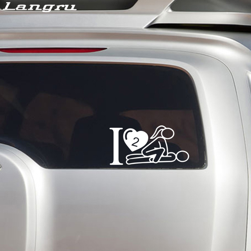 Langru I Love To Have Sex Sexy Girl Guy Heart Car Truck Window Vinyl Decal Sticker Accessories Jdm