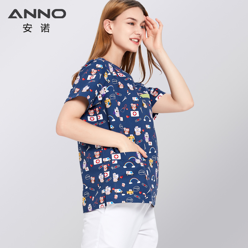 ANNO Hospital Staff Scrubs New Design Nursing Uniform Unisex Dental Clinic Supplies Nurse Work Uniforms Sets Tops Pants Optional