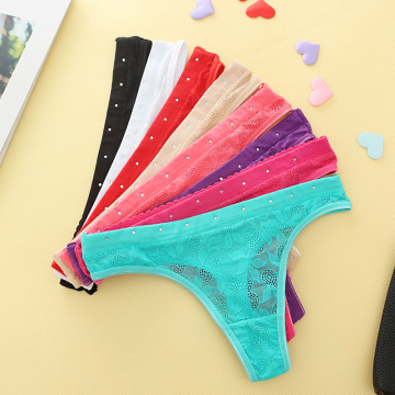 5pcs/lot Teenage Girls underwear thong panties G-strigs female cotton Seamless solid color Small size intimate 112nP5