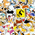 50 PCS /Bag Cool Puppy Corgi Dog Decorative Adhesive Sticker DIY Craft Notebook Computer Decoration