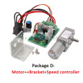 Free shippng 12V reducer micro motor Jgy-370 DC low speed motor controller For 3D Printer Monitor Equipment