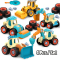 Nut Disassembly Tools Toy Drill Truck Excavator Bulldozer Child Pretend Play Boy Creative Tool Education Gifts For Boy Car Model