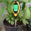 4 in 1 LCD PH Meter Soil Tester PH Digital Moisture Meter Temperature Sunlight Intensity Measurement for Gardening Plant Farming