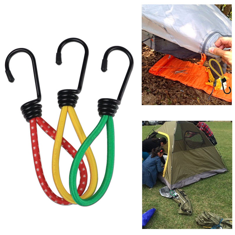 Outdoor Camping Tent Elastic String Clip 15 Cm Fixed Ratchet Tie down Elastic String Hook Camping Awning Accessories Drawstring