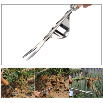 Practical Garden Fork Forked Head Hand Weeder Puller Patio Wood Handle Weeds Remove Shovel Courtyard Gardening Trimming Tools