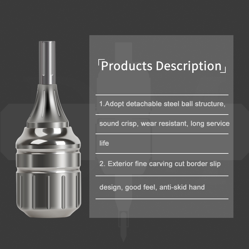 Stainless Steel Tattoo Tube Professional Adjustable Cartridge Tattoo Grips for Cartridge Machine Needle