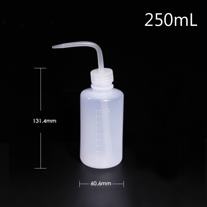 10pieces/pack 250ml Clear Plastic Blow Washing bottle Tattoo Wash Squeezy Laboratory Measuring Bottle