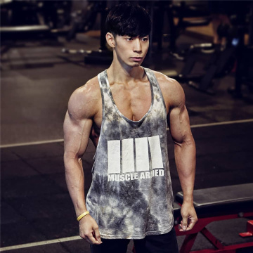 Gyms Fitness Workout Singlet Sling Vest Men Bodybuilding Tank Top Camouflage sleeveless Shirt Boy Summer Brand gym clothing