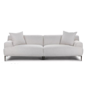 Modern Abisko Mist Gray Fabric Sofa