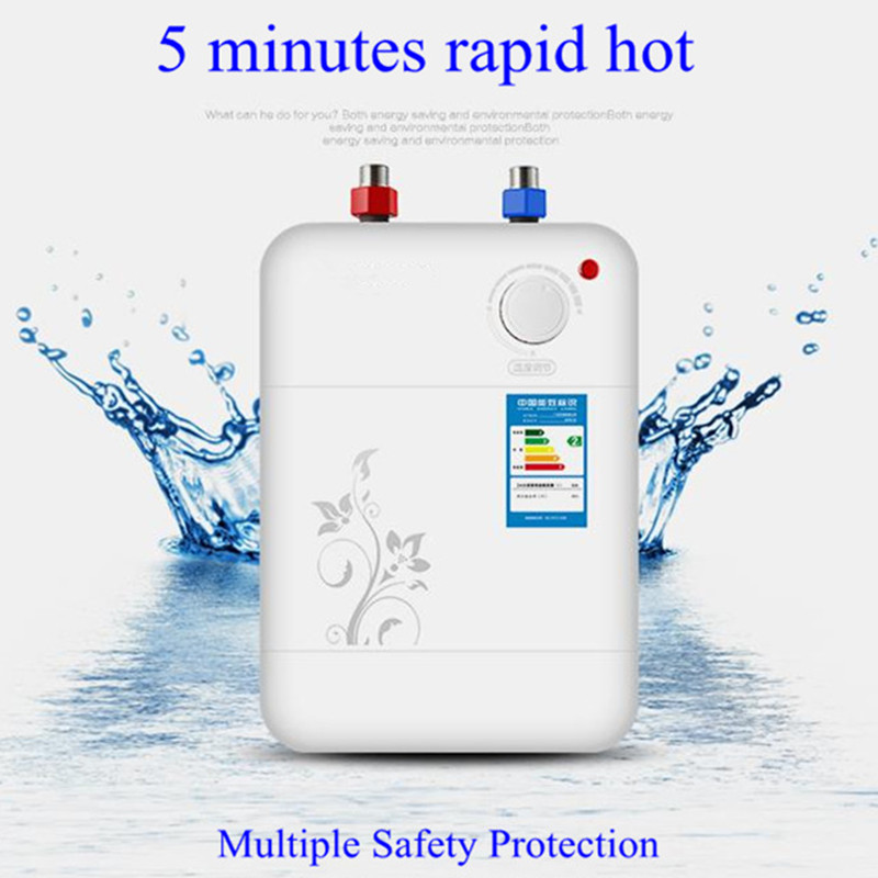 Electric Rapid Small Tank Storage Water Heater Household Bathroom Induction Hot Shower Vertical Type solar water heater Backup
