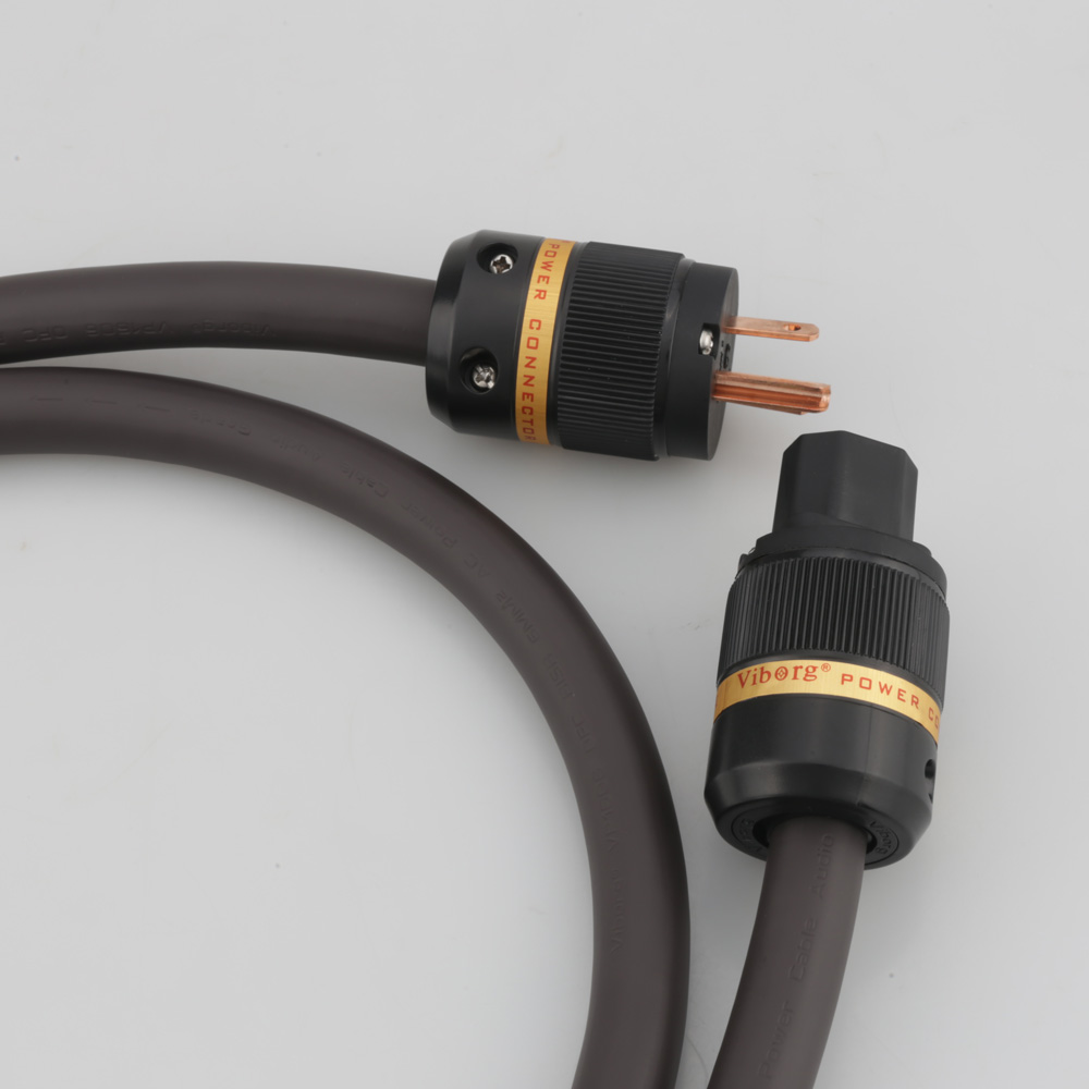 Viborg VP1606 OFC RISR 6MM square US HIFI Power Cable With US Pure Copper Power Plug Audiophile