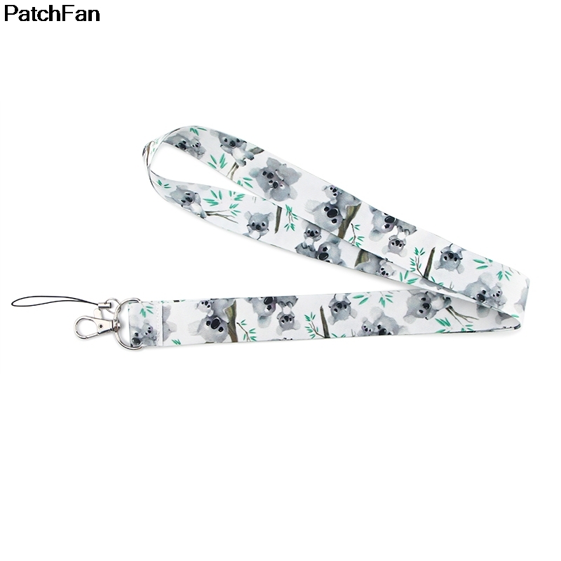 A3250 Patchfan Newest Simple Koala Animals Style Lanyards Neck Straps For Phones Keys ID Card Holders Keychain Webbing