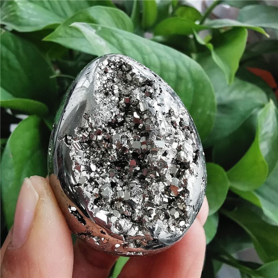 Healing Pyrite Natural Pyrite Crystal Mineral Healing Crystals Specimen Egg Home Decor Stone 1PC Rough Pyrite 90-180G 1PCS