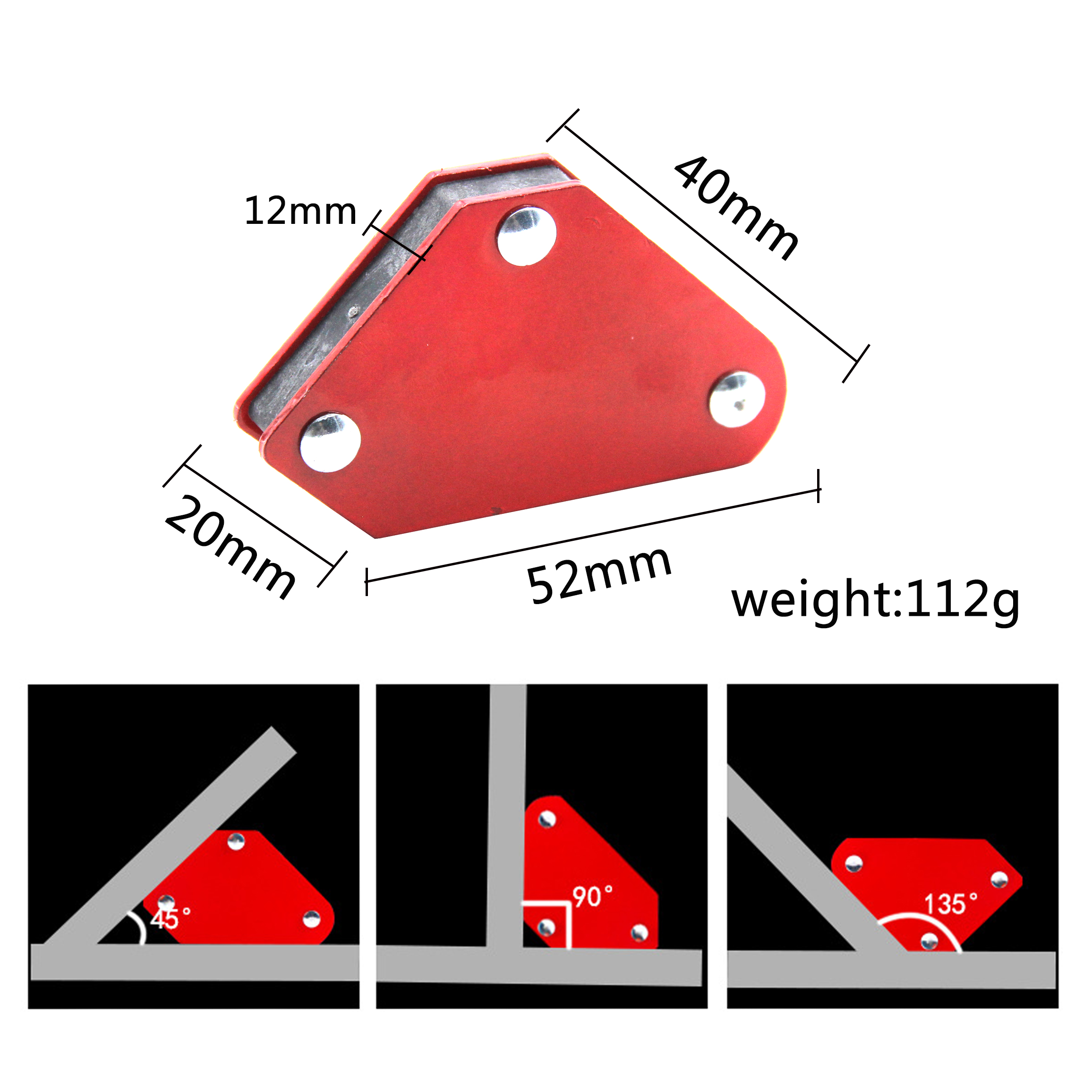1PC 9lbs,Magnetic support for welding, magnetic support, strong magnet, 3 angle, arrow, welder, positioner, energy, weldi