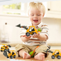 6 Styles Mini Diecast Plastic Construction Vehicle Engineering Cars Excavator Model Toys For Children Boys Gift