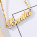 Personalized Custom Name Necklaces For Women Men Rose Gold Silver Color Stainless Steel Chain Nameplate Pendant Necklace Jewelry