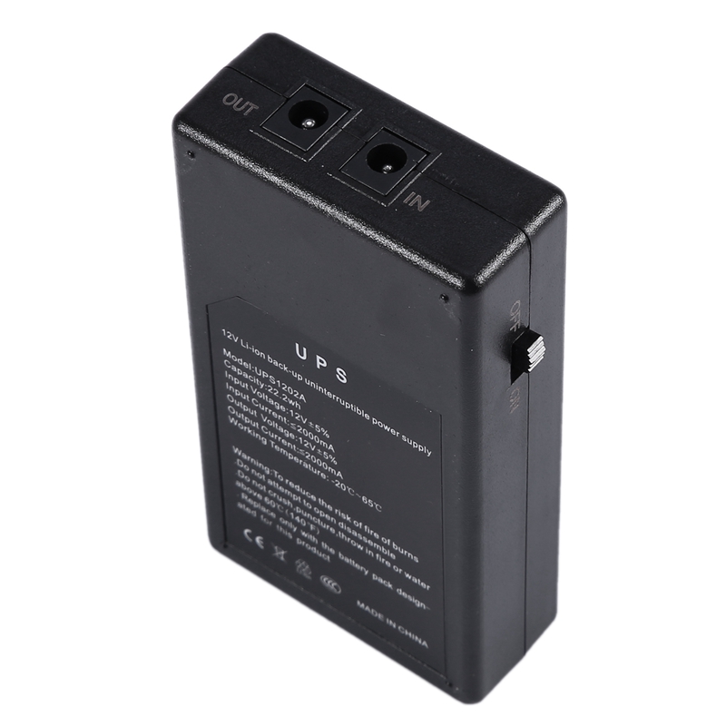 HOT-12V2A 22.2W UPS Uninterrupted Power Supply Backup Power Mini Battery for Camera Router