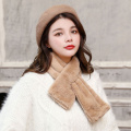 2020 New Plush Warm Cross Scarf Solid Color Bib Scarf Neck Warmer Soft Comfortable Neckerchief Winter Faux Fur Collar Shawl