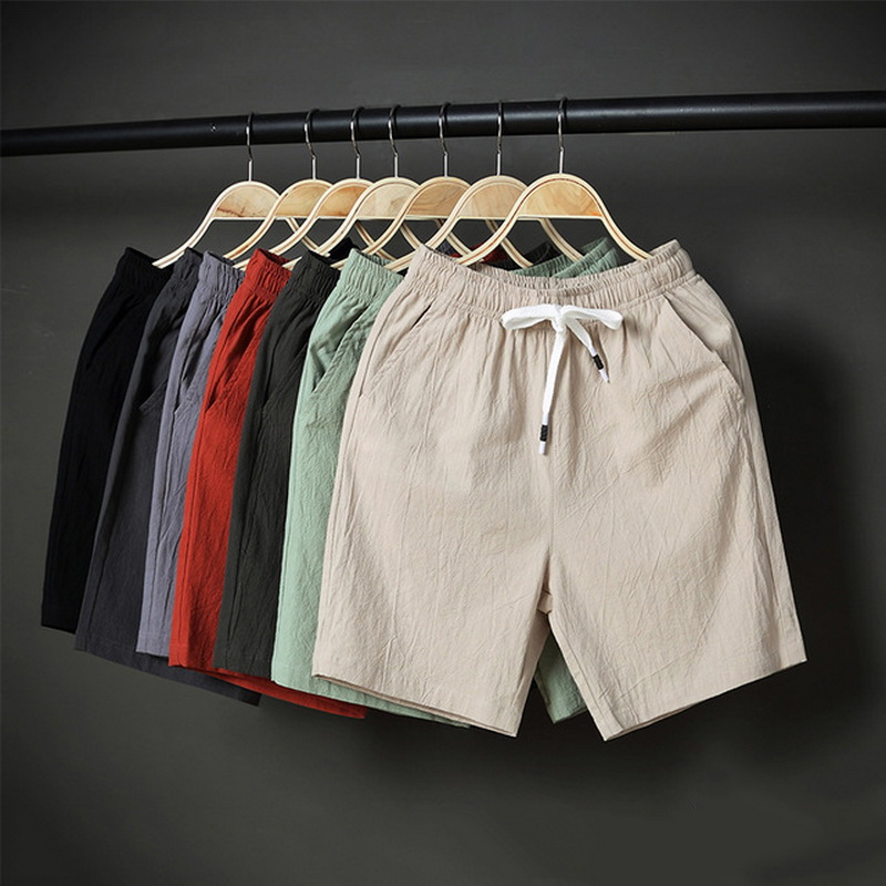 Plus Size 28-50 Inch Men'S SHORTS LINEN New 2020 Summer Casual Classic 95% Cotton Brand Male Short Pants Trouers