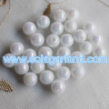 Wholesale 6-30MM Acrylic White Imitation Shellfish Beads Plastic Round AB Style Spacer Charms