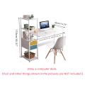 Large Wood Computer Desk Laptop Desk Writing Table Study Desk with Drawers Shelves Office Furniture PC Laptop Workstation Home