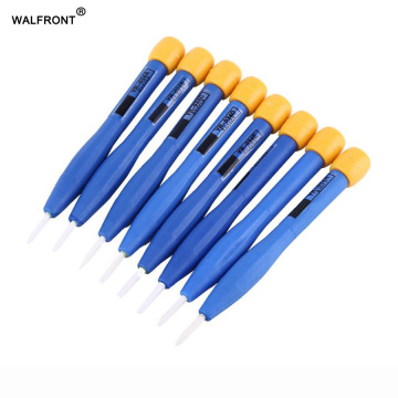 8Pcs Anti-static Screwdrivers Set Adjust Frequency Screw Driver Kit Plastic Ceramic Screwdriver Set Slotted Repair Hand Tools