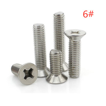 Phillips Screw Flat Head Stainless Steel 100pcs/lot UNC 6-32 3/8 1/2 5/8 3/4 7/8 1 Inch Machine Electrical *3/16 1/4 5/16