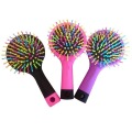 Baby Hair Brush Rainbow Head Massager children Comb Girls Hair Brush Bath Anti-static Brush princess Comb With Mirror