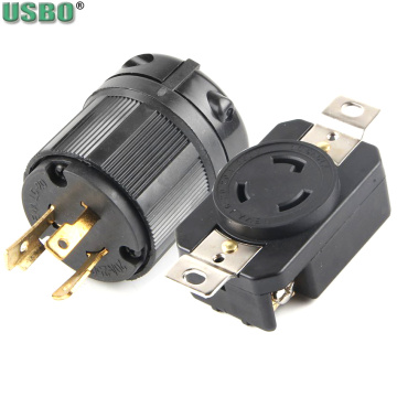 America Assembled UL NEMA L6-20P L6-20R US 20A wired industrial Power Connector Tripolar male female Heater locked plug socket