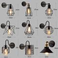 Loft American Iron black lampshade wall lamp vintage cage guard sconce loft lighting fixture modern indoor lighting wall lamps