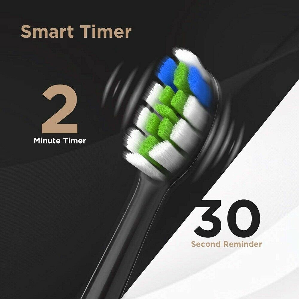 Fairywill Sonic Electric Toothbrush P11 Plus Waterproof Powerful Fast Charging Smart Timer with 4 Replacement Heads High Quality