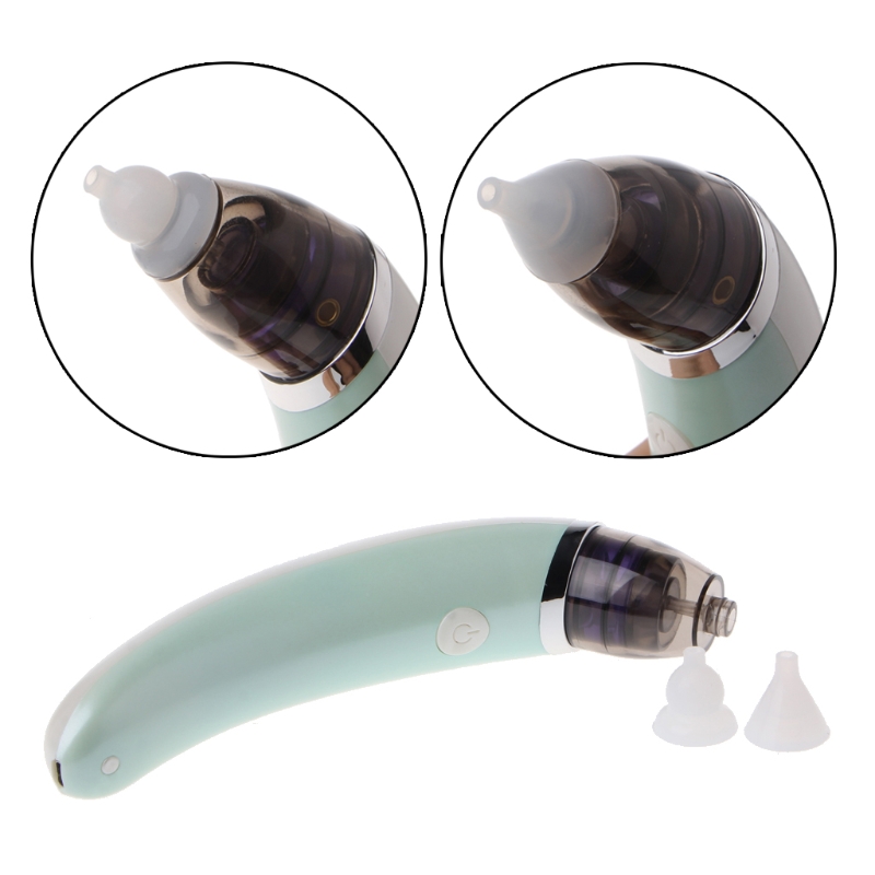 3V Baby Nasal Aspirator Electric Safe Hygienic Nose Cleaner With 2 Sizes Of Nose Tips And Oral Snot Sucker Nasal Aspirator 0-6Y