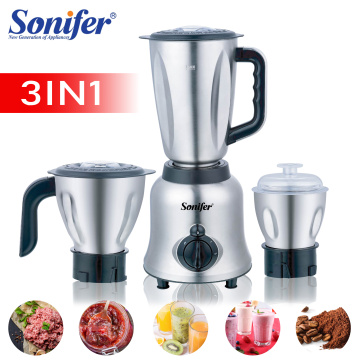 Stationary Blender 3in 1 Mixers Meat Grinder Household Grinder Juicer Kitchen Food Mixer Baby Food Maker Stainless Steel Sonifer