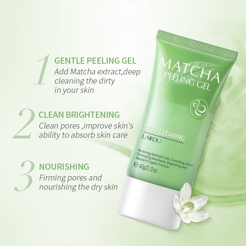 Matcha Essence Exfoliator Gel Facial Scrub Face Peeling Smooth Leg Arm Knee Repair Body Scrub Face Cream Whitening Skin Care