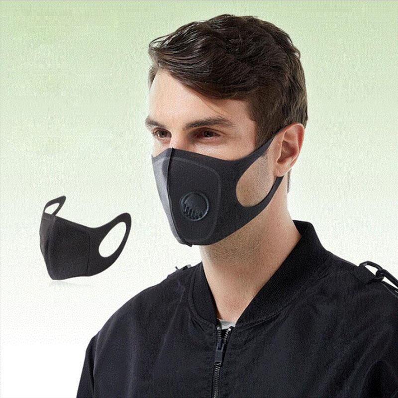 NEW Black Washed Sponge Adult Mouth Masks Dust-proof Windproof Face Protection Anti-Fog Keep Warm Breathable Party Mask