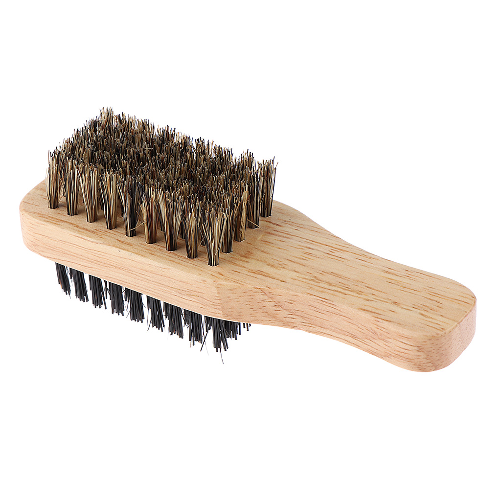 Beard Brush Bristle Comb Mens Boys Male Mustache Care Grooming Brush Double-sided Hair Brush Shaving Comb Wooden Wave Brush