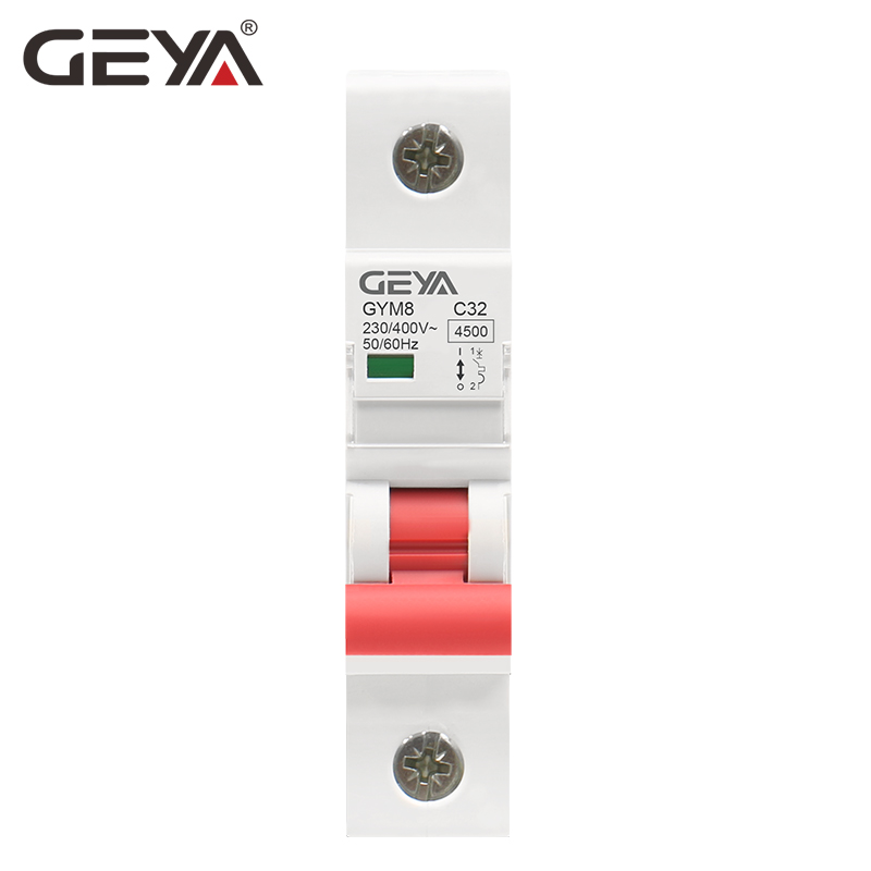 GEYA GYM8 1P Mini Circuit Breaker 6A 10A 16A 20A 25A 32A 40A 50A 63A 220V/400V MCB C Curve with CE CB SEMKO Certificate