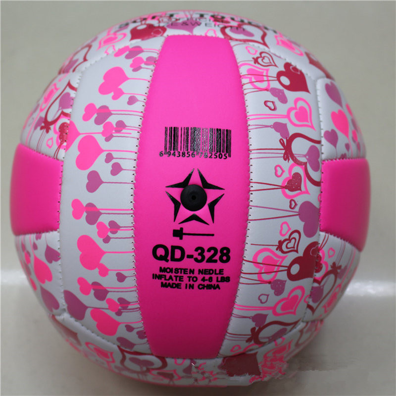 PU Leather Volleyball Ball Official Size 5 pink Beach Volleyball Ball Summer Beach Training Handball Volley Ball