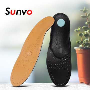 Leather Orthopedic Insoles for Men Women Flat Foot Arch Support Shoes Sole O/X Leg Corrector Inserts Feet Care Orthotics Insole