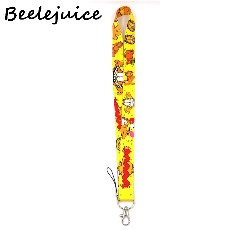 Garfield cat cartoon Mobile phone lanyard For keys ID Card Pass Gym USB badge holder DIY Hang Rope Tags Strap Neck Lanyard Strap