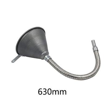 Funnel Galvanized Metal Utility Flex Tip And Screen - Use For Engine Oil Transmission Fluid Power Steering Fluid And More