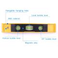 Hot 230mm 9.06inch Spirit Level Bubble Ruler Magnetic 3 Level Bubble Vertical Horizontal 45 degree Level Measuring Instruments