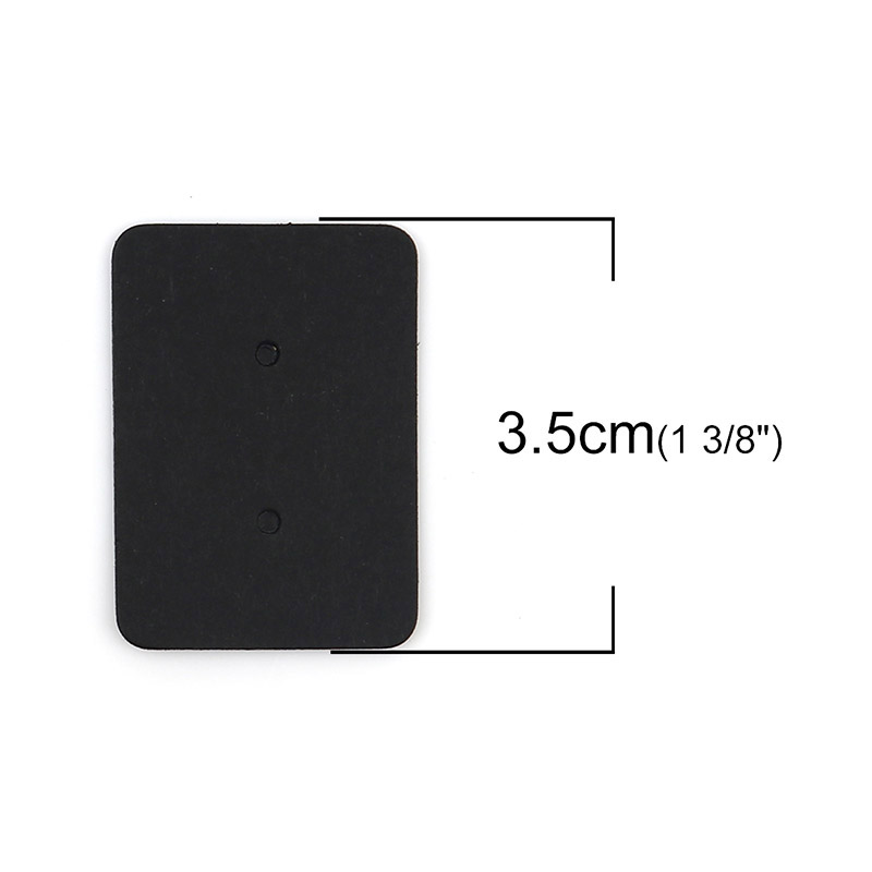 100PCs 3.5x2.5cm Paper Garment Label Tags black White color Clothing Accessory Rectangle Jewelry Earrings Display Card