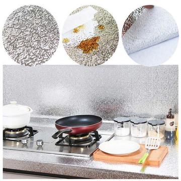 Waterproof Anti-oil Aluminum Foil Sticker Kitchen Stove Cabinet Tie Wall Sticker Self Adhesive DIY Wallpaper Protector