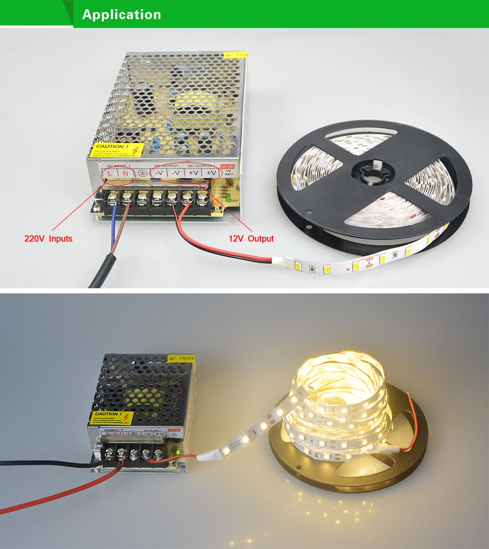 Power Adapter DC 5V 12V 24V 3A 5A 10A 15A 20A 25A 30A lighting Transformers 5 12 24 V Volt LED Driver Supply LED Strip Tape Lamp