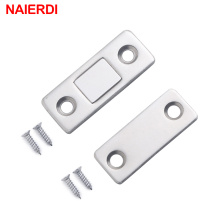 NAIERDI 2pcs/Set Hidden Door Closer Magnetic Cabinet Catches Magnet Door Stops With Screw For Closet Cupboard Furniture Hardware