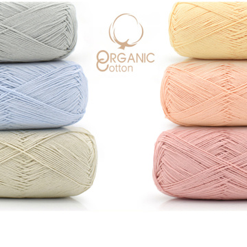 New 5balls*50g Natural Soft Health Organic Cotton Yarn thin yarn for knitting fine Baby Wool Crochet yarn weave thread,Z3778